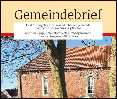 Das Titelbild Gemeindebrief - Es wird die Kirche Canum gezeigt.